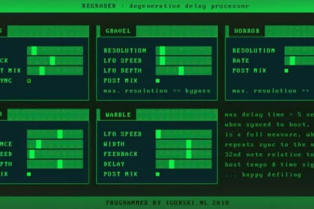 Featured image for “igorski releases free delay plugin Regrader”