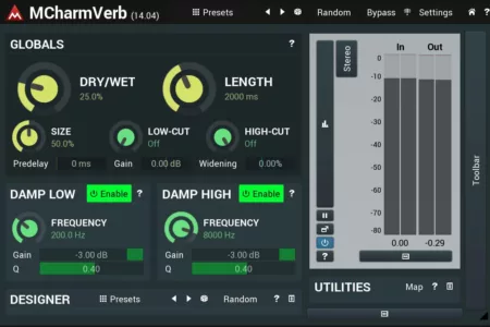 Featured image for “MCharmVerb – Free reverb by MeldaProduction”