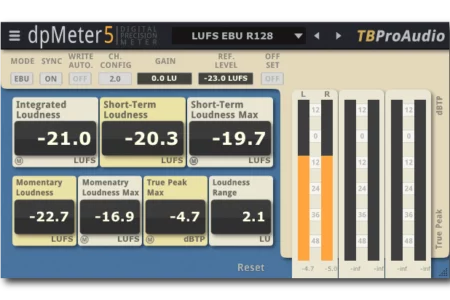 Featured image for “TBProAudio releases free meter plugin dpMeter5”